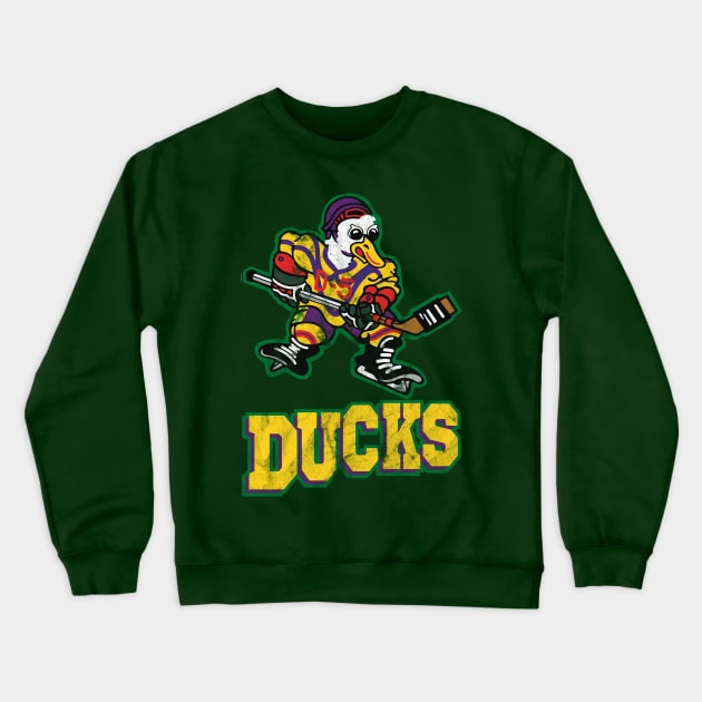 Classic Mighty Ducks Logo Crewneck Sweatshirt by tvshirts